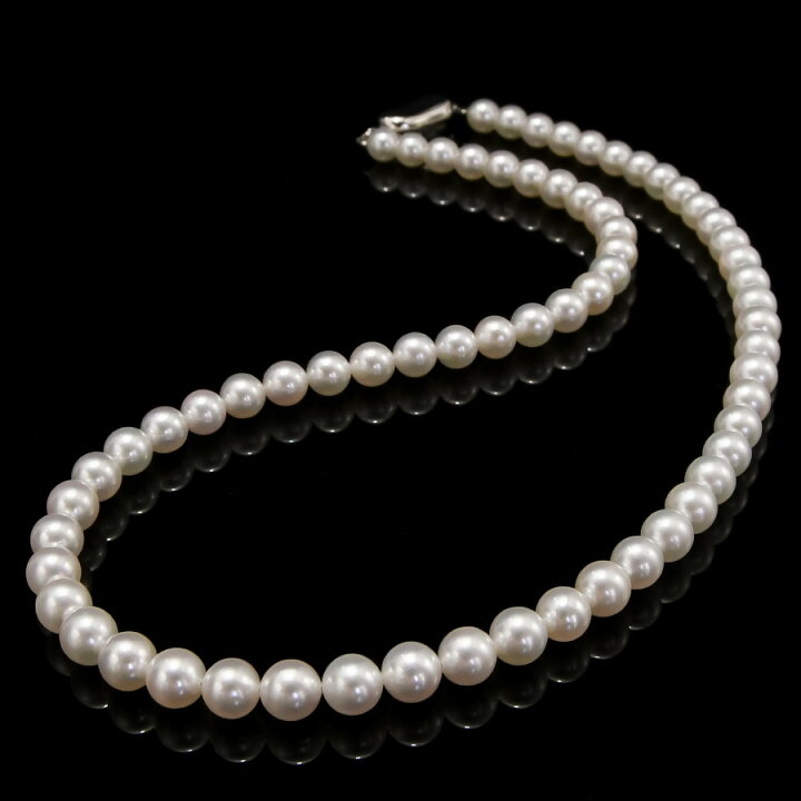 楽天市場】特級 6-6.5mm アコヤ真珠 ネックレス 鑑別書付 シャープなて  