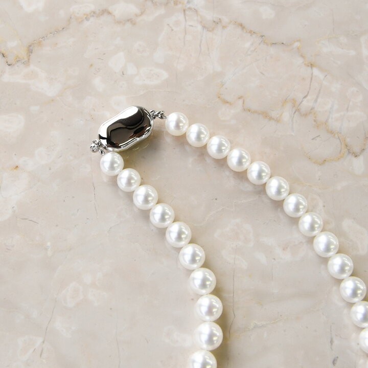 楽天市場】特級 6-6.5mm アコヤ真珠 ネックレス 鑑別書付 シャープなて  