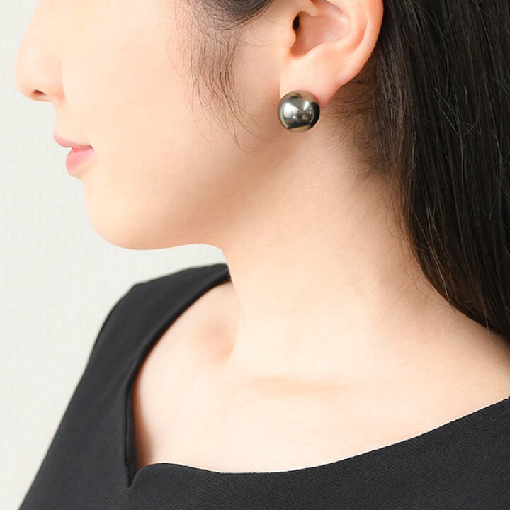 楽天市場】特大 14mm 黒蝶真珠 ピアス/イヤリング 鑑別書付 存在感放つ 