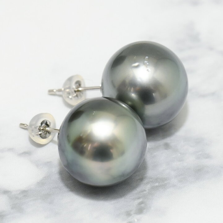 楽天市場】特大 14mm 黒蝶真珠 ピアス/イヤリング 存在感放つ圧倒的 