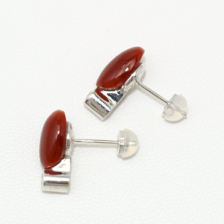 楽天市場】血赤珊瑚 ダイヤモンド ピアス/イヤリング K18 K14 WG 深い 