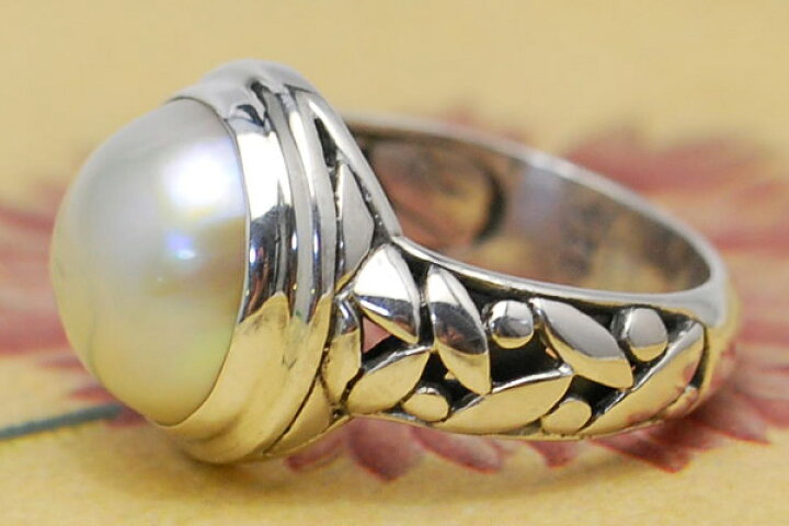楽天市場】マベ真珠 リング アンティーク調のシックで上品なデザインで  