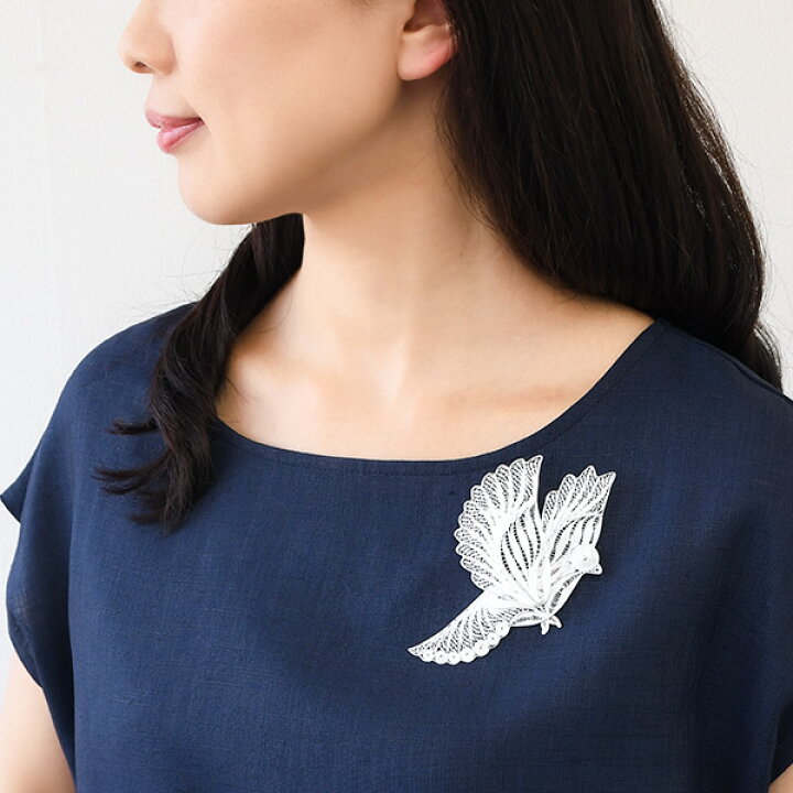 楽天市場】フィリグリー バード ブローチペンダント 美しい手仕事の 