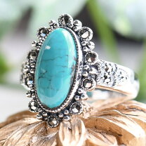 楽天市場】トルコ石 ターコイズリング（レディースジュエリー  