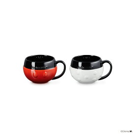 ル・クルーゼ 公式 ｜ ミッキー＆ミニー/マグ 380ml (2個入り) 食器 食器セット マグカップ ディズニー 耐熱 オーブン対応 おしゃれ かわいい プレゼント ギフト 贈り物 結婚祝い