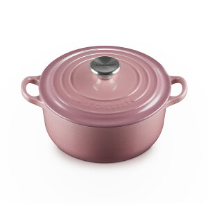ル・クルーゼ 公式 | ココット・ロンド 20cm モーヴピンク 鍋 両手鍋 鋳物ホーロー鍋 IH IH対応 ガス火 ガス 直火 兼用 おしゃれ かわいい プレゼント ギフト 贈り物 結婚祝い 無水鍋 無水調理