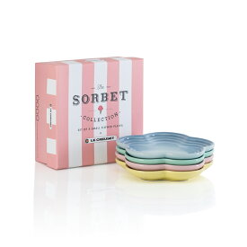 ル・クルーゼ 公式 ｜ フラワー・プレート LC(S) (4枚入り) ソルベ 食器 食器セット 皿 耐熱 オーブン対応 おしゃれ プレゼント ギフト 贈り物 結婚祝い セール