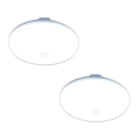 2台セット シーリングライト LED 人感センサー ライト 屋内 室内 コンパクト 小型 薄型 工事不要 洋室 和室 玄関 脱衣所 洗面所 廊下 通路 北欧 自動 点灯 消灯 ビームテック CL-SS08R