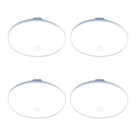 4台セット シーリングライト LED 人感センサー ライト 屋内 室内 コンパクト 小型 薄型 工事不要 洋室 和室 玄関 脱衣所 洗面所 廊下 通路 北欧 自動 点灯 消灯 ビームテック CL-SS08R