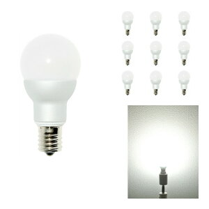 10�Z�b�g LED�d�� E17 �~�j�N���v�g�� 55W ���� 300�x ���΍� �d���F 470lm ���F 500lm �����F 520lm LB9717--10 �r�[���e�b�N