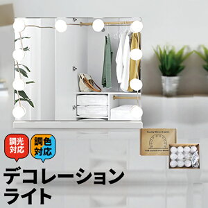 デコレーションライト イルミネーションライト インテリアライト おしゃれ ホワイト 10球 調光 調色 USB DECO-LED ビームテック
