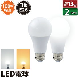 2個セット LED電球 E26 100W 相当 210度 虫対策 電球色 1520lm 昼光色 1520lm LDA13-C100II--2 ビームテック