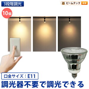 10�Z�b�g LED �X�|�b�g���C�g �d�� E11 �n���Q�� 50W ���� 38�x �X�C�b�`�Œ��� ���΍� �d���F 500lm LDR6L3D-E11II--10 �r�[���e�b�N