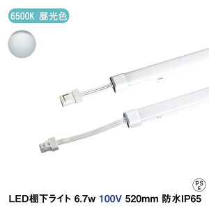 ē iiƉf LEDICg AC100V 6500K F h d6.7w id7A 600lm AC125V }Olbgtt hIP65 S520mm dCHsv Ɩp XCg o[Cg p