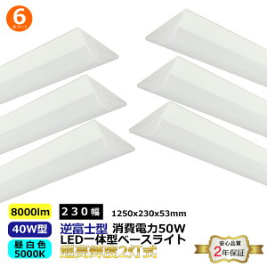 6{Zbg LED x[XCg txm` 40W^ F Px 2 {̕230mm ̌^ 8000lm 5000K d50W px180° d100-265VAC 50/60Hz LED SMD2835 1250x230x53mm E\ V䒼t  u