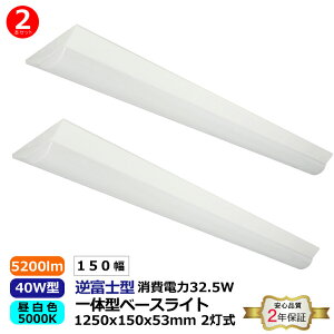 2{Zbg LED txm` x[XCg 40W^ Px 2 150mm ̌^ 5200lm F 5000K d32.5W {1250x150x53mm px180° d100-265VAC 50/60Hz LED SMD2835 E\ V䒼t u 