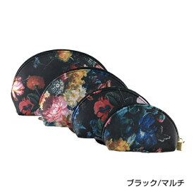 【あす楽】4連ポーチ 大花柄 4個セットポーチ 親子ポーチ 化粧ポーチ メイクポーチ 映え 大きめ 小さめ かわいい オシャレ カジュアル きれいめ ラウンドファスナー　収納 シェル型 大容量 ミニポーチ