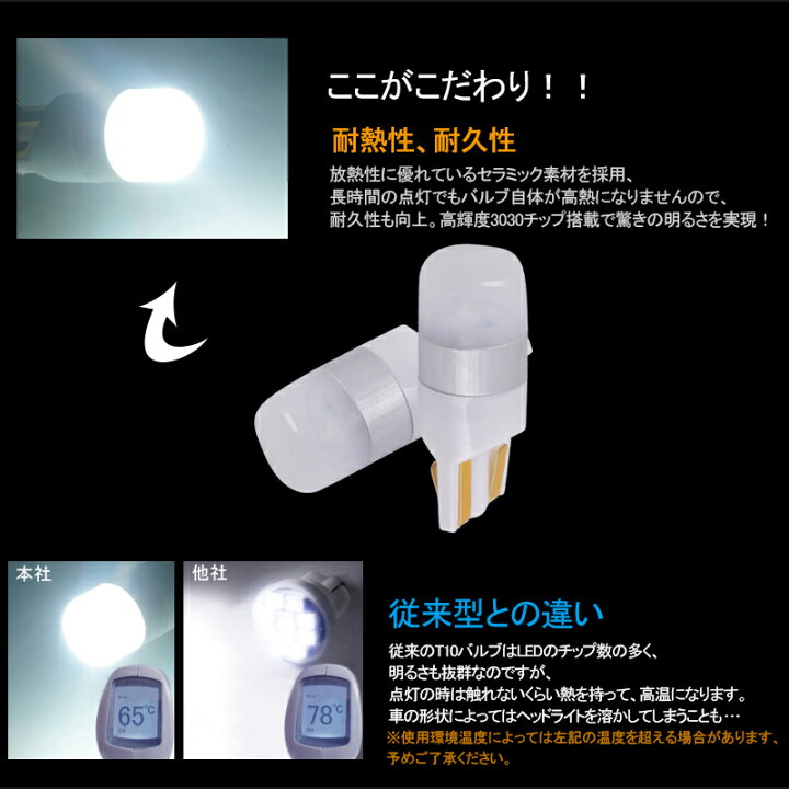 楽天市場】2個セット T10/T15/T16 LEDバルブ 面発光 セラミック素材 2個 接点部違い バックランプ・ライセンスランプ・ポジションランプ 車幅灯 マップランプ ホワイト 6500K 3030チップ ウェッジ ナンバー灯 カスタム : FIELD (フィールド) 楽天市場店 楽天市場】2個セット T10/T15/T16 LEDバルブ 面発光 セラミック素材 2個 接点部違い バックランプ・ライセンスランプ・ポジションランプ 車幅灯 マップランプ ホワイト 6500K 3030チップ ウェッジ ナンバー灯 カスタム : FIELD (フィールド) 楽天市場店
