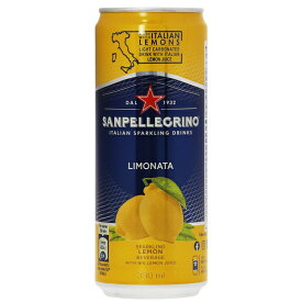 サンペレグリノ イタリアン スパークリングドリンク リモナータ（レモン） 缶 330ml 24本 1ケース 包装不可