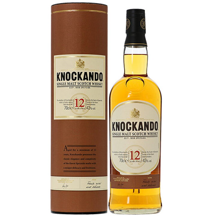楽天市場】ノッカンドゥ 12年 43度 並行 箱付 700ml 包装不可 : 酒類の 