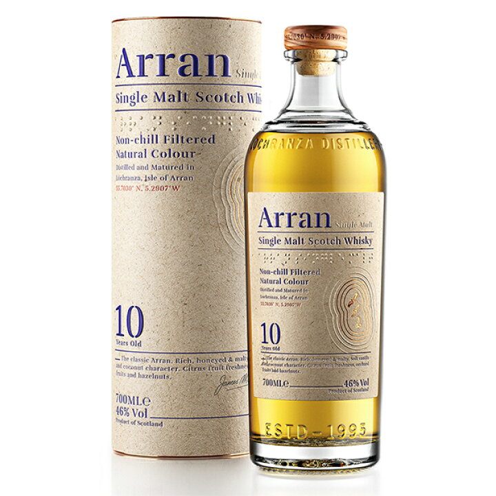 楽天市場】アラン モルト 10年 46度 正規 円筒箱付 700ml 包装不可  