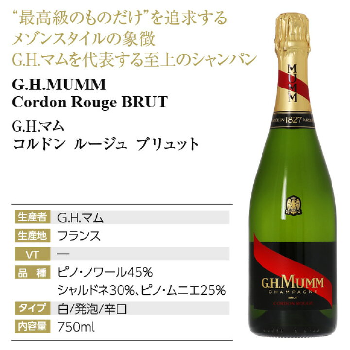 楽天市場】マム コルドン ルージュ ブリュット 箱付 750ml 並行 