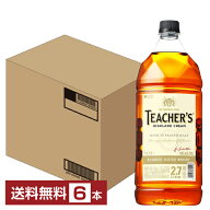 【送料無料】 ティーチャーズ ハイランドクリーム 40度 正規 箱なし 2700ml 6本 1ケース 包装不可 他商品…