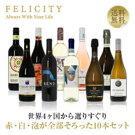 500円OFFクーポン対象 【22】赤・白・スパークリング パーティー10本セット 第18弾 750ml×10 飲み比べ ワイン セット 【送料無料】【包装不可】