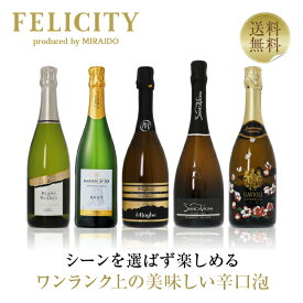 400円OFFクーポン対象 【22】こだわりの辛口ワンランク上の美味しい泡5本セット 第21弾 750ml×5 飲み比べ ワイン セット 【送料無料】【包装不可】