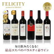 200円OFFクーポン対象 【4】毎日飲みたい！最高コスパワイン バラエティ 赤ワイン 6本セット 第22弾 750m…