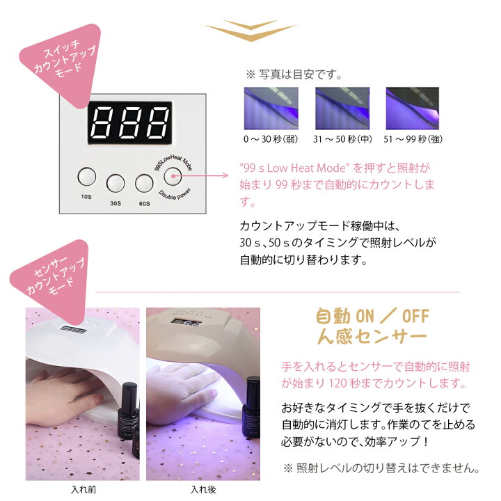 楽天市場】【 スーパーSALE限定 】ジェルネイル ライト UV LEDライト<54W/自動点灯/センサー/スイッチ/タイマーつき/ 1年保証>【プチトル シャインLED】Petitor Shine LED ネイルライト uvライト : リークショップ 楽天市場】【 スーパーSALE限定 】ジェルネイル ライト UV LEDライト<54W/自動点灯/センサー/スイッチ/タイマーつき/ 1年保証>【プチトル シャインLED】Petitor Shine LED ネイルライト uvライト : リークショップ