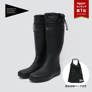 �yP10�{���T������z�y�y�V1�ʁz ���{���㗤 NY�� BOC ( BROOKLYN OUTDOOR COMPANY ) �u���b�N���� The Foldable Rain Boots ���C���V���[�Y �u�[�c ���C �����O