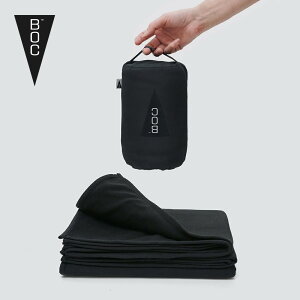 �yP10�{���}���\������z���{���㗤 NY�� BOC ( BROOKLYN OUTDOOR COMPANY ) �u���b�N���� The Travel Fleece Blanket �g���x���u�����P�b�g �t���[�X �A�E�g�h�A �L�����v