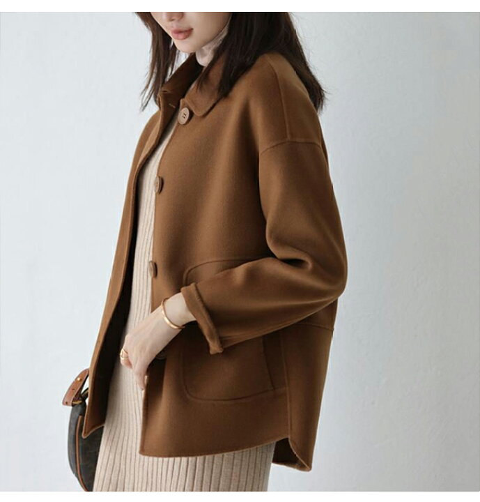 楽天市場 送料無料 ステンカラーコート レディース ショートコート 秋冬 ジャケット キレイめ テーラード 通勤 アウター チェスターコート ステンカラージャケット 厚手 コート おしゃれ ブラック ブラウン レディースファッション Le Futur