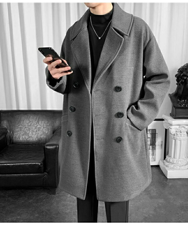 楽天市場 送料無料 チェスターコート メンズ 通勤 コート 厚手 ラシャコート ドロップショルダー ゆったり アウター ロング 冬コート ブラック グレー スタイリッシュ メンズコート 秋コート ビジネス レディースファッション Le Futur