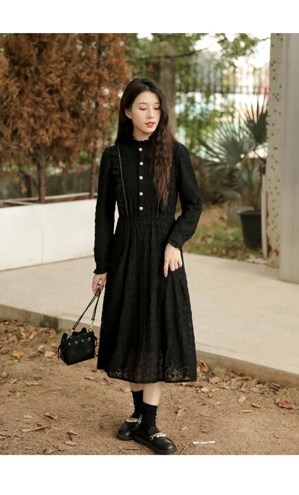 楽天市場】【送料無料】ドレス レディース 裏起毛 レースワンピース  