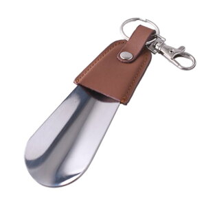 靴べら キーホルダー ステンレススチール 靴べら キーホルダー型 小さい 持ち運び 13cm 薄型 ステンレス メタル シューホーン 平滑仕上げ 革靴 スニーカー ローファー ハイヒール キーホルダ