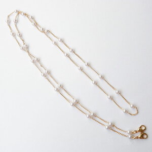 マスクチェーン レディース マスク保管 合金チェーン マスクストラップ 首掛け パールチェーン おしゃれ メガネチェーン 着脱簡単 イヤホンチェーン ブルートゥース イヤホン保管 落下防止