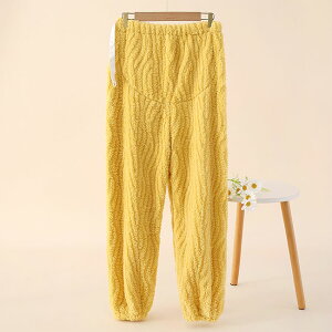 マタニティ 部屋着 フリース パンツ 冬 妊婦 ルームウェア モコモコ パジャマ ボトムス アジャスター付 ボアパンツ フリースパンツ 長ズボン 暖かい マタニティパンツ 産後 部屋着パンツ ロ