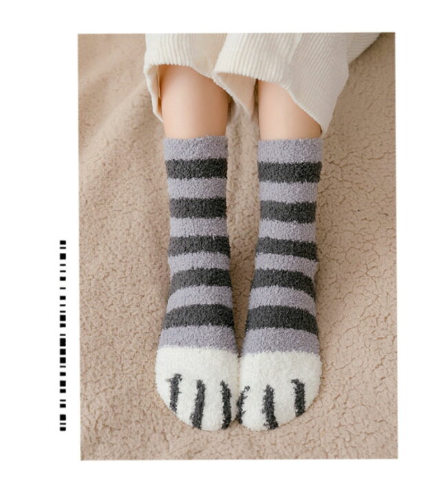 楽天市場 送料無料 三足セットソックス レディース ソックス 三足入りセット 靴下 ショートソックス 猫足 もこもこ 可愛い あったか 暖かい 厚手 冬新作 レディースファッション Le Futur