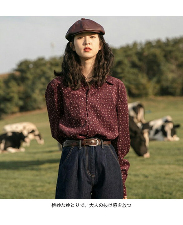 楽天市場】【送料無料】とろみシャツ レディース シャツ 花柄シャツ  