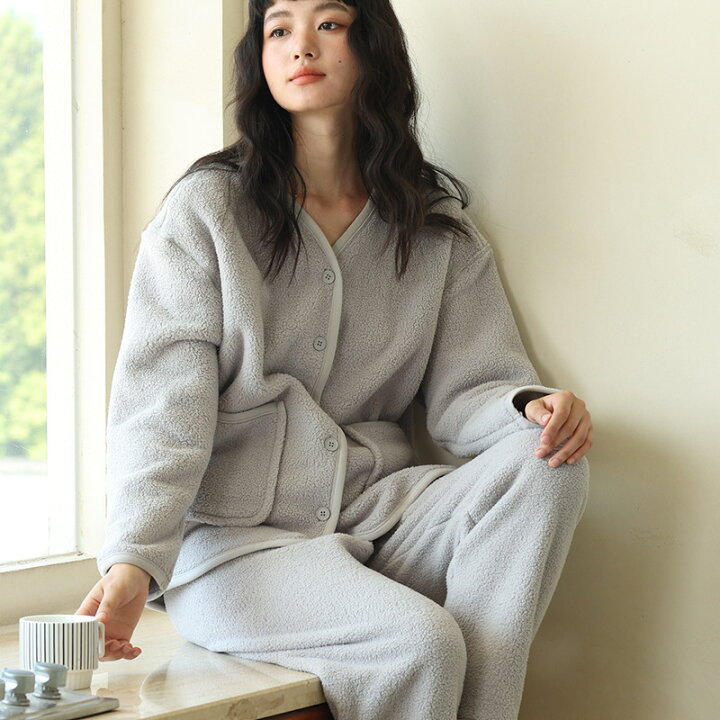 SIGNORMOTO] パジャマ レディース 冬 もこもこ ルームウェア 前開き 上下セット 長袖 着る毛布 裏起毛 暖かい 厚手  新発売限定記念価格！】ルームウェア 上下セット 冬 パジャマ レディース もこもこ かわいい 秋冬 裏起毛 上下 モコモコ 部屋着 着る毛布  プレゼント ... [SIGNORMOTO] パジャマ レディース 秋冬 もこもこ ルームウェア 前開き 上下セット 長袖 裏起毛 着る毛布 ふわふわ