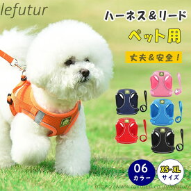【送料無料】ハーネス リード付き メッシュ ベスト型 抜けない ダブルロック 簡単装着 可愛い 猫用ハーネス 胴輪 散歩 お出かけ