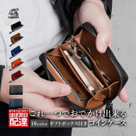 Legare(レガーレ) コインケース ミニ財布 小銭入れ 財布 メンズ 本革 革 カーボンレザー レザー ブランド…