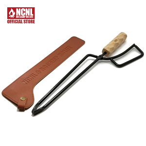 NCNL(NO CAMP NO LIFE) 薪ばさみ 欅(けやき) トング 炭ばさみ 火ばさみ 木製ハンドル キャンプ バーベキュー 焚き火 ソロキャンプ キャンプ用品 暖炉器具 収納ケース付き