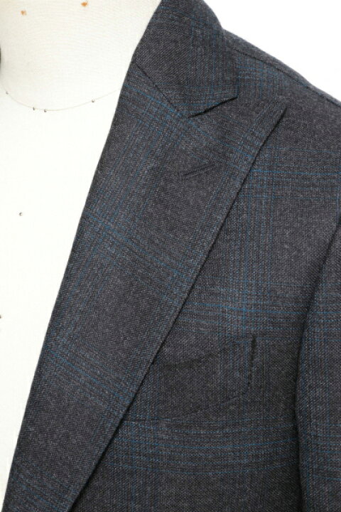 楽天市場 Lardini ラルディーニ ウール グレンチェック柄 ピークドラペル ワンプリーツ スーツ チャコールグレー Ilrp Cgy 100 返品不可 Legare