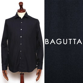 バグッタ Bagutta BERLINO コットンフランネル ワイドカラー シャツ BERLINO ネイビー berlinogblt-na 100