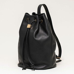 �G�X �}�[�m S.MANO DRAWSTRING BAG LARGE �C�^���A���L�b�v���U�[ × �^�J �В������V�����_�[�o�b�N �u���b�N smn001-bl 100