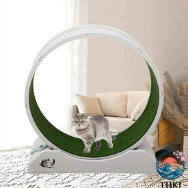 キャットホイール 猫 回し車 ロック装置内蔵 静音低ノイズ 猫専用ルームランナー 猫 ランニングホイール キャットウォーク 運動不足解消