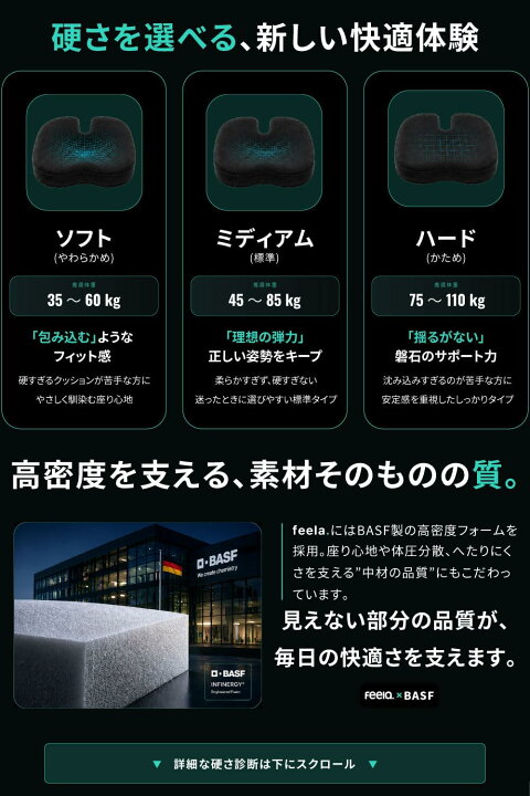 楽天市場】座るを再設計する／【公式】 feela 整体エルゴ クッション 